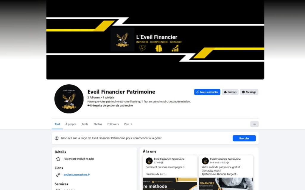 Eveil financier Facebook